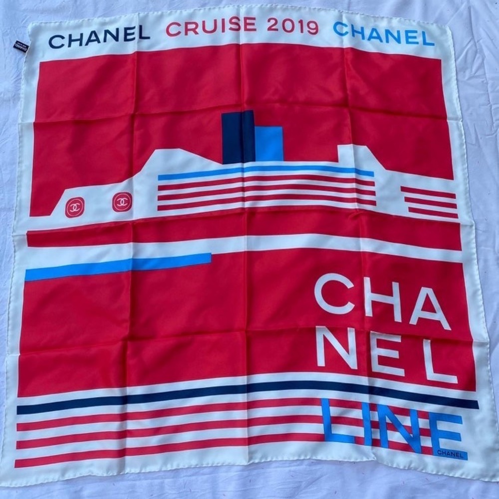 Chanel silk square scarf